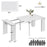 MCombo Expandable Dining Table with Leaf, Rectangular White Wood Dining Table, Modern Extendable Table for Kitchen, Bedroom, Living Room, Seats up to 8 Person(6090-EXPV-5277)