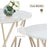 Round Coffee Table Set of 2, End Tables for Living Room, 31.5in and 23.6in Modern Minimalist Tea Tables, Tempered Glass Accent Tabletop with Gold Metal Frame Legs (6090-DIAMON-S86GL/WG)