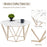Round Coffee Table Set of 2, End Tables for Living Room, 31.5in and 23.6in Modern Minimalist Tea Tables, Tempered Glass Accent Tabletop with Gold Metal Frame Legs (6090-DIAMON-S86GL/WG)