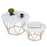 Round Coffee Table Set of 2, End Tables for Living Room, 31.5in and 23.6in Modern Minimalist Tea Tables, Tempered Glass Accent Tabletop with Gold Metal Frame Legs (6090-DIAMON-S86GL/WG)