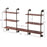 MCombo Industrial Pipe Shelving Wall Mounted, 63in Rustic Metal Floating Shelves, Solid Wood Book Shelves,Wall Shelf Unit Bookshelf Hanging Wall Shelves,Farmhouse Kitchen Bar Shelving(3 Tier),6090-Koala-K22,6090-Caber-C4