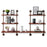 MCombo Industrial Pipe Shelving Wall Mounted, 63in Rustic Metal Floating Shelves, Solid Wood Book Shelves,Wall Shelf Unit Bookshelf Hanging Wall Shelves,Farmhouse Kitchen Bar Shelving(3 Tier),6090-Koala-K22,6090-Caber-C4