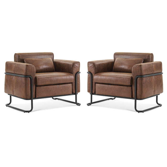 MCombo Modern Armchair, Upholstered Single Sofa Chair, Accent Club Chairs for Living Room Bedroom HQ506