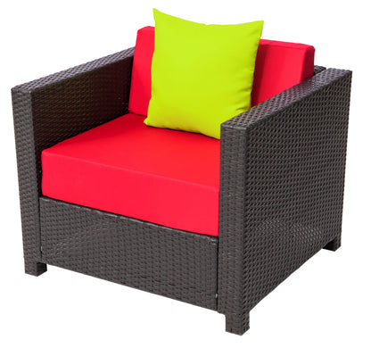 Patio Wicker Furniture Sectional Set, 6080-DIY-RD