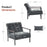 MCombo Modern Accent Chairs Set, Chenille Upholstered Armchair, Ergonomics Lounge Chair for Living Room HQ417