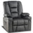 MCombo Manual Swivel Glider Rocker Recliner Chair with Massage and Heat for Nursery, USB Ports, 2 Side Pockets and Cup Holders, Durable Faux Leather 8036