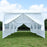 MCombo 10x30 Feet Outdoor Canopy Tent Wedding Party Waterproof Gazebo Pavilion with Removable Sidewalls 6052-T1030W (10‘x30’-8pc with Metal Connector)
