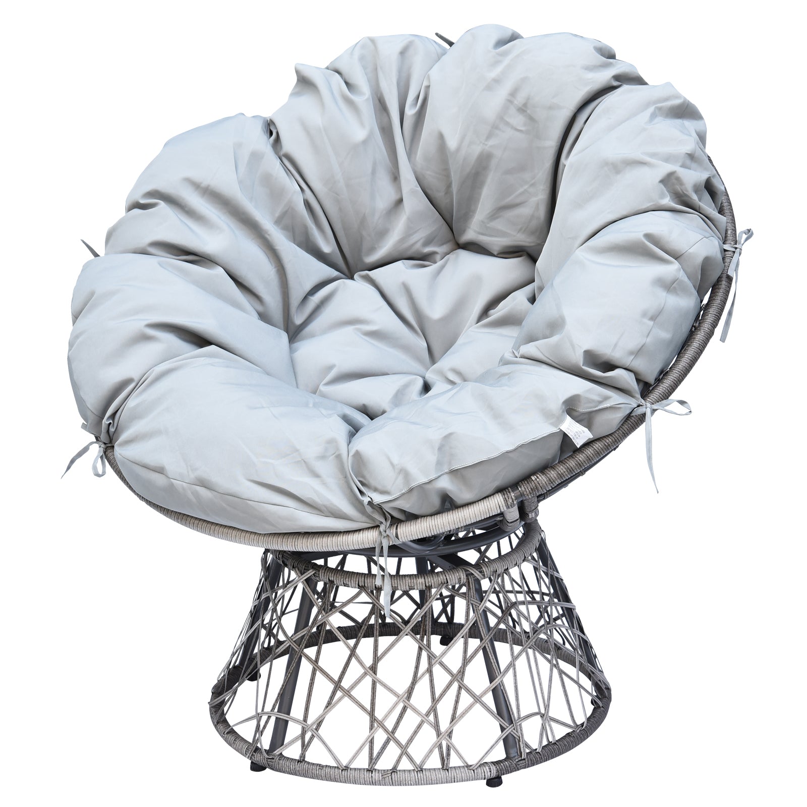 Patio Furniture Sectional Set, Wicker Papasan Chair, PC03