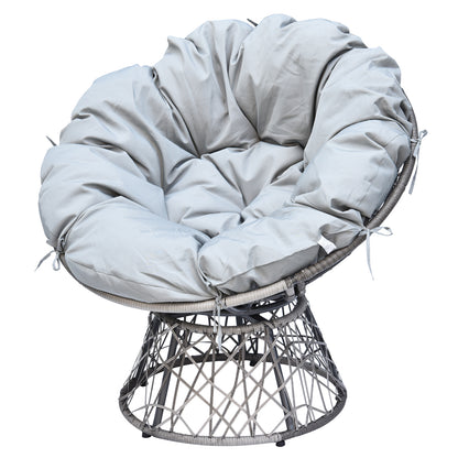 Patio Furniture Sectional Set, Wicker Papasan Chair, PC03