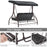 Mcombo 3-Seat Outdoor Patio Swing Chair, Adjustable Backrest and Canopy, Porch Swing Glider Chair, w/Cushions, 4068