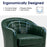 Mcombo Accent Club Chair, Barrel Chair with Ottoman, Faux Leather Arm Chair for Living Room Bedroom, Small Space 4022