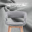 Mcombo Modern Living Dining Room Accent Arm Chairs Set of 2 Linen Fabric  6090-9133