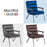 Mcombo Accent Chair with Ottoman, Velvet Modern Tufted Curved Backrest Club Chair, Upholstered Leisure Chairs with Metal Legs for Bedroom Living Room 4750/4747