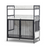 MCombo Furniture Style Dog Crate with Storage Shelves, Heavy Duty Wooden Dog Crate End Table, Triple Doors Dog House Home Indoor Use, 1368