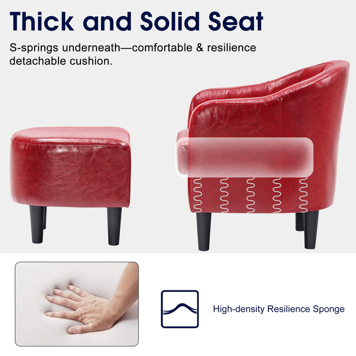 Chair with ottoman underneath 2025