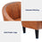Mcombo Accent Club Chair, Barrel Chair with Ottoman, Faux Leather Arm Chair for Living Room Bedroom, Small Space 4022