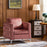 Mcombo Velvet Accent Club Chair, Upholstered Tufted Button Single Sofa Chair, with Silver Metal Legs, Modern Armchair for Living Room Bedroom 4066