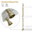 Mcombo 5 Tier Bookshelf Tall, Open Etagere Bookcase with Metal Frame, Office Shelf Storage Organizer, Modern Book Shelf for Living Room, Bedroom, Home Décor Display Rack, White Marble Gold 6090-BS303WGD/6090-BS404WGD/6090-BS505WGD