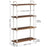 Bookshelf White Book Shelf Ladder Bookcase Tall Bookcases Industrial Bookshelves for Bedroom, Modern Wood Kids Book Shelves 3/4/5 Shelf for Small Spaces 6090-303/404/505WBR