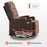 Mcombo Electric Power Swivel Glider Recliner Chair with Heat and Vibrating for Nursery, USB ports, Pillow, Cup Holders, Remote Control, Fabric 7752