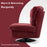 Mcombo Modern Swivel Accent Chairs, Button-Tufted Slipper Chair, Chenille Upholstered Wingback Leisure Sofa Chair for Living Room Bedroom LW753