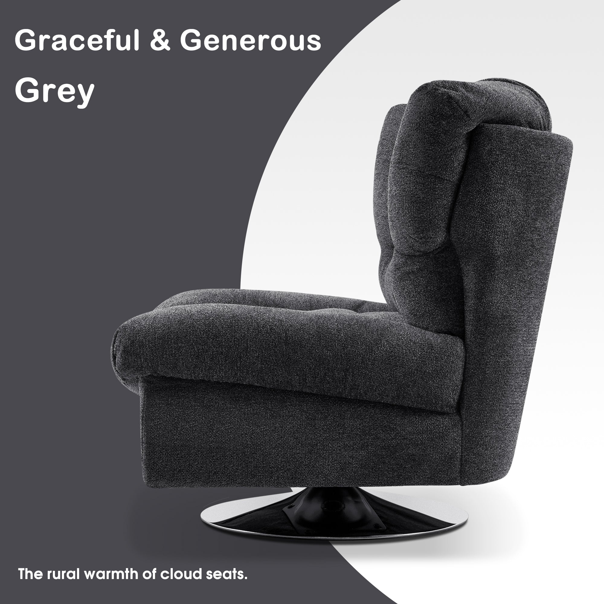 Swivel Accent Chair, Fabric LW753