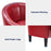 Mcombo Accent Club Chair, Barrel Chair with Ottoman, Faux Leather Arm Chair for Living Room Bedroom, Small Space 4022