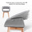 Mcombo Modern Living Dining Room Accent Arm Chairs Set of 2 Linen Fabric  6090-9133