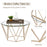 Round Coffee Table Set of 2, End Tables for Living Room, 31.5in and 23.6in Modern Minimalist Tea Tables, Tempered Glass Accent Tabletop with Gold Metal Frame Legs (6090-DIAMON-S86GL/WG)