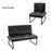 MCombo Armless Accent Chairs Loveseat Set, Faux Leather Slipper Chair with Solid Steel Legs, Tufted Side Chair Club Chair for Living Room Bedroom Office 4812/W706
