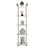 Corner Bookshelf with Storage, Wall Mount Pipe Open Shelves, White Corner Shelf Stand, Gold Metal Décor Bookcase , Modern Shelf Organizer Display Stand Rack for Bedroom, Bathroom, Home, Office, Living Room 6090-CS303WGD/6090-CS404WGD/6090-CS505WGD