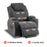 Mcombo Electric Power Recliner Chair with Massage and Heat, Extended Footrest, USB Ports and Cup Holders, Fabric 7055 (Not Lift Chair)