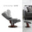 Mcombo Recliner with Ottoman Reclining Chair with Massage and Lumbar Pillow, 360 Degree Swivel Wood Base, Faux Leather 9068