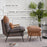 MCombo Accent Recliner Chair with Ottoman, Fabric Couch Bed Chair, Armchair Club Chair, Adjustable Backrest and Headrest, for Living Room Bedroom Office 4055