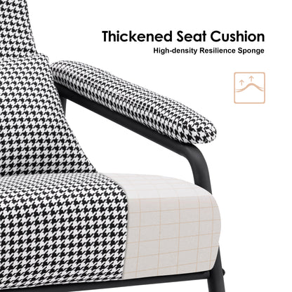 Accent Chair with Ottoman, Fabric 4123