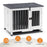 Mcombo Wooden Dog Crate Furniture End Table with Door, No Assembly Portable Foldable Pet Crate Dog Kennel Indoor with Removable Tray