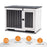 Mcombo Wooden Dog Crate Furniture End Table with Door, No Assembly Portable Foldable Pet Crate Dog Kennel Indoor with Removable Tray