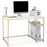 Mcombo Computer Desk with Shelves, Office Desk for Living Room,Small Desk with Storage Space 6090-WHALE