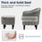 Mcombo Accent Club Chair, Barrel Chair with Ottoman, Faux Leather Arm Chair for Living Room Bedroom, Small Space 4022