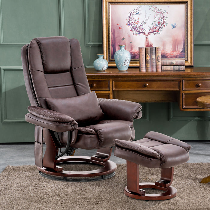 Mcombo recliner with ottoman sales reclining chair with vibration massage