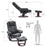 MCombo Recliner with Ottoman Chair Accent Recliner Chair with Vibration Massage, 360 Degree Swivel Wood Base, Faux Leather 9096