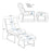 MCombo Accent Chair with Ottoman, Hot-Stamping Club Chair With Golden Metal Legs, Lounge Sofa Couch for Living Reading Room Bedroom 4013