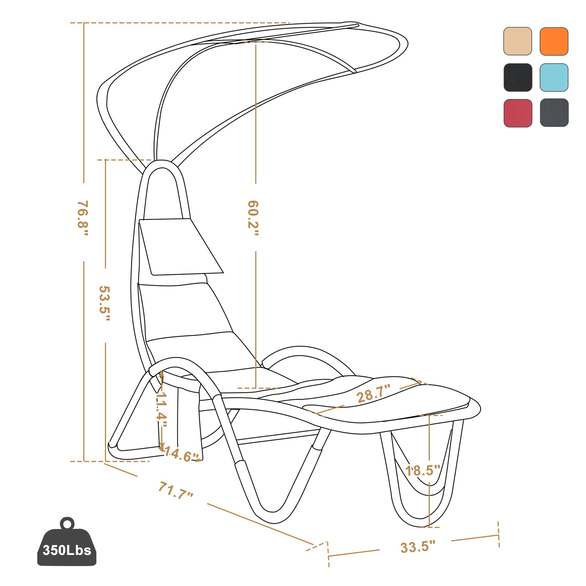 Outdoor Chaise Lounge Chair, 4097