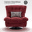Mcombo Modern Swivel Accent Chairs, Button-Tufted Slipper Chair, Chenille Upholstered Wingback Leisure Sofa Chair for Living Room Bedroom LW753