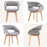 Mcombo Modern Living Dining Room Accent Arm Chairs Set of 2 Linen Fabric  6090-9133