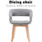 Mcombo Modern Living Dining Room Accent Arm Chairs Set of 2 Linen Fabric  6090-9133