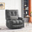 Mcombo Large Electric Power Swivel Glider Rocker Recliner Chair with Massage and Heat, USB Ports, Remote, USB Ports, 2 Side & Pockets, Faux Leather 7748