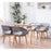 Mcombo Modern Living Dining Room Accent Arm Chairs Set of 2 Linen Fabric  6090-9133