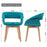 Mcombo Modern Living Dining Room Accent Arm Chairs Set of 2 Linen Fabric  6090-9133