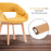 Mcombo Modern Living Dining Room Accent Arm Chairs Set of 2 Linen Fabric  6090-9133